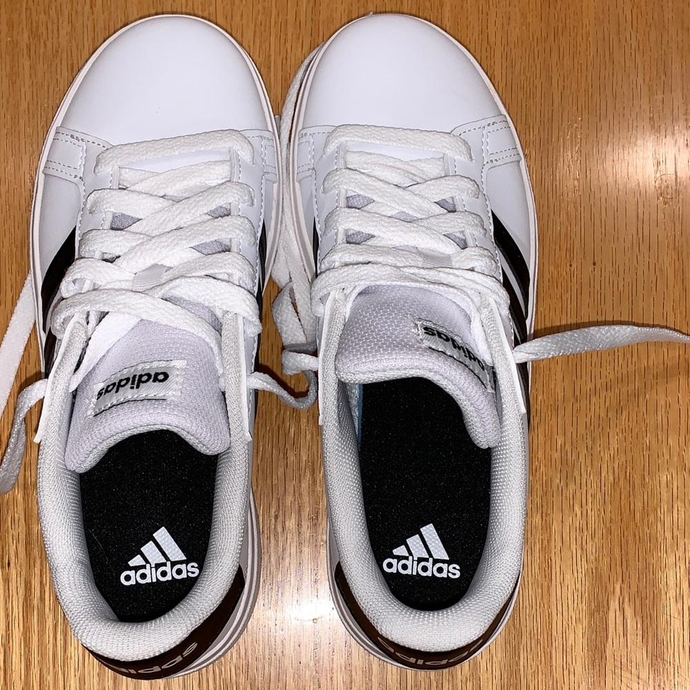 Adidas Classic White and Black Shoes
